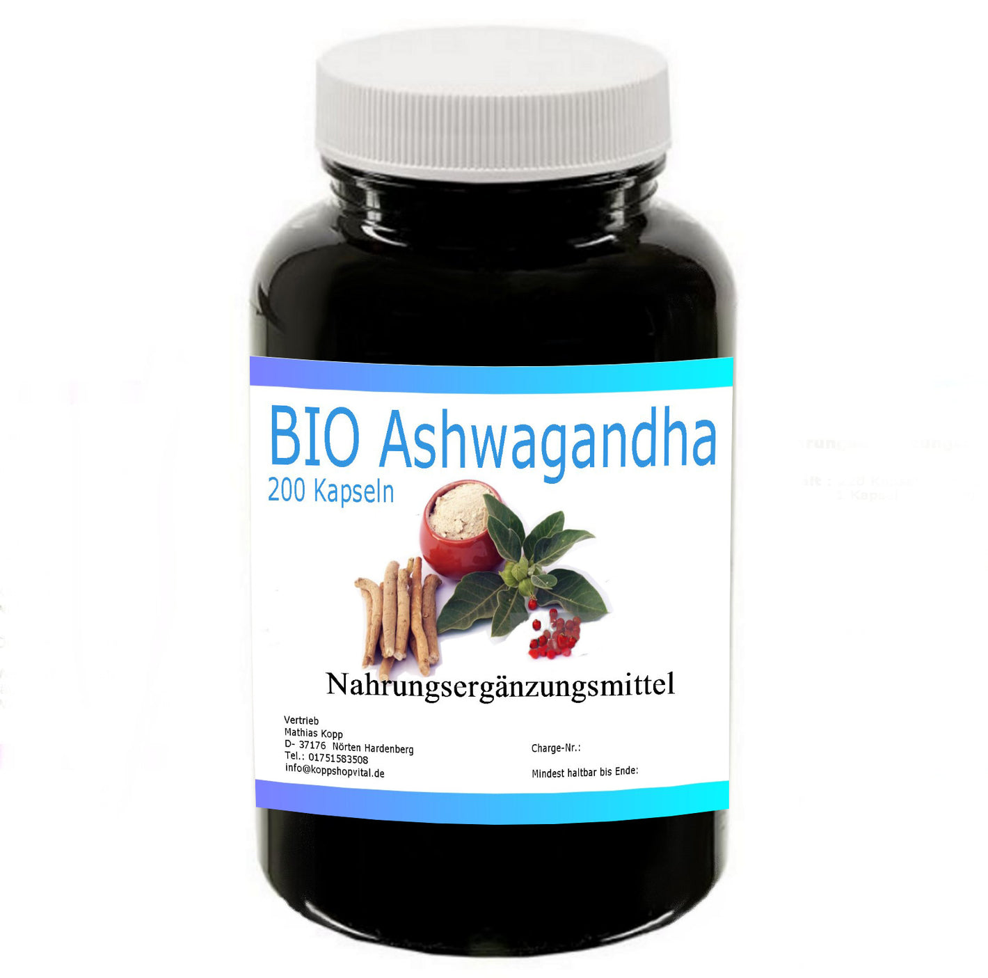 Bio Ashwagandha Kapseln 180 Kapseln – Produktfoto