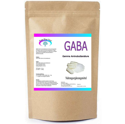 GABA (Gamma Aminobuttersäure)  200 Kapseln (Nachfüllpack)