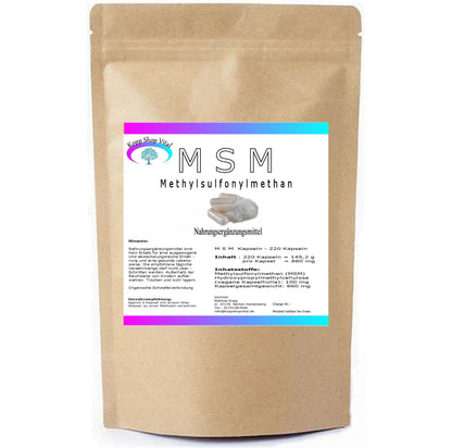 MSM 220 Kapsel      Methylsulfonylmethan.       Organische Schwefelverbindung   (Nachfüllpack)