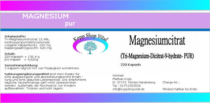 Tri-Magnesiumdicitrat 220 Kapseln